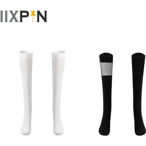 Fashion Long Stockings Womens Patchwork Mesh High Knee Socks Fish Net Velvet Leg Socks Girls Dress Uniform Lolitas Stockings