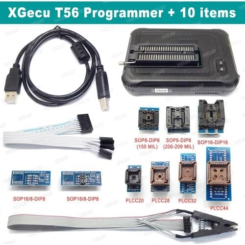 2021 Newest XGecu T56 Nand Programmer With 10 Items TSOP32/48/56 Adapters Fast Reading Better Than TL866II Plus EZP2019 RT809F