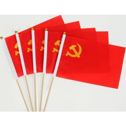 Custom Printed Full Color Cheap Envet Mini Hand Flags, Wooden Mini Hand National Flag, Wood Hand Country Flag