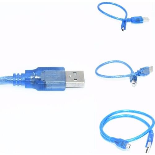 USB Cable for Uno r3/Nano/MEGA/Leonardo/Pro micro/DUE Blue High Quality A type USB/Mini USB/Micro USB