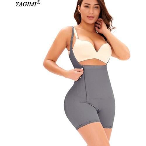 YAGIMI Women Body Shaper Lingerie Open Crotch Corset Butt Lifter Bodysuit Zipper Underbust Push Up Slimming Waist Trainer Shaper