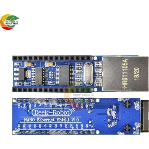 Ziqqucu Shield Board For Arduino Nano v3.0 Mini ENC28J60 Microchip HR911105A Webserver module Ethernet Shield Board