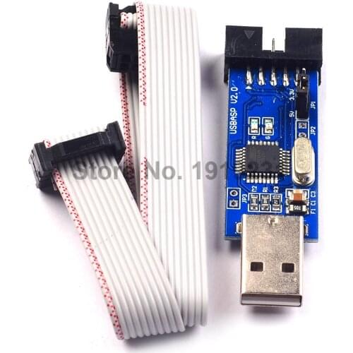 1PCS USBASP USBISP AVR Programmer USB ISP USB ASP ATMEGA8 ATMEGA128 Support Win7 64K