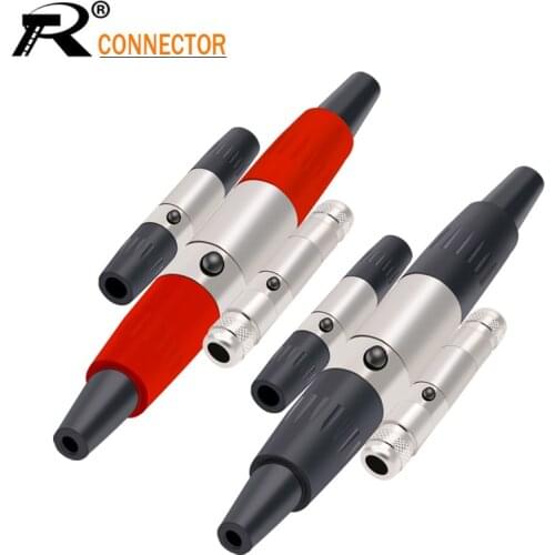 10sets Mini XLR 3 4 5 Pin Male + Female Plug XLR Audio Microphone Connector MIC for Cable Soldering Straight Adapter