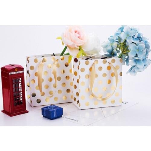 10 Pcs Small Bags For Jewelry Kraft Paper Gift Bag With Handle Present Cosmetics Gift Bag Wedding Party Birthday Favors Packing