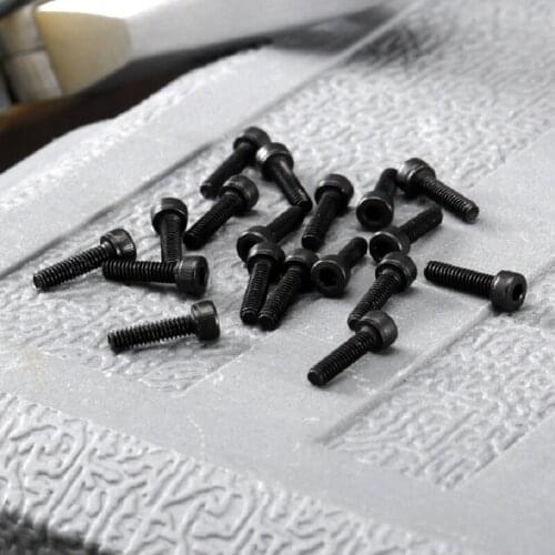 100Pcs M2*8mm Carbon Steel Allen Hex Socket Pan Head Cap Screws Knurled Cylinder Bolts Machine Electronic Small Screws Fasteners
