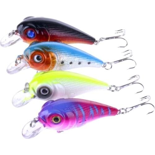 Big Sale 4pcs Crankbait Fishing Lure Hard Plastic Crank Baits Slow Sinking Tackles Isca Artificial Pesca Wobblers 7cm 11.5g
