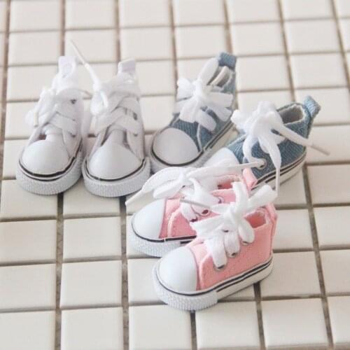 5cm Plush Doll Shoes Canvas Sport White Pink Yellow Blue Red Black Fit For 20cm / 8inch Plushie Cute Plushie Doll Accessories