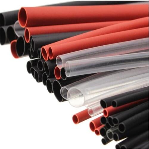 55Pcs 200mm Black 2:1 Halogen-Free Heat Shrink Tube Tubing Sleeving Wrap Wire Cable Kit 1.0mm 1.5mm 2.5mm 3.0mm 5.0mm