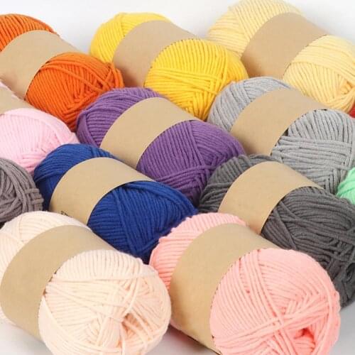 60% Dropshipping!!50g Milk Cotton Acrylic Crochet Knitting Sweater Hat Scarf Soft Woolen Yarn