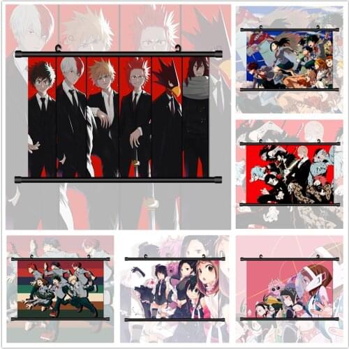 WTQ Boku No Hero Academia Izuku Katsuki Shoto Ochako Tsuyu Anime Manga Anime Posters Wall Art Picture Room Decor Home Decor