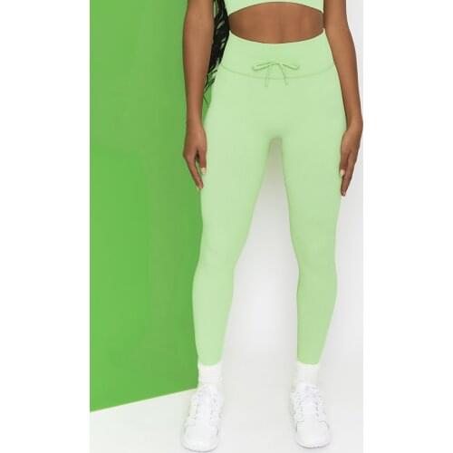 Ribbed Seamless High Waist Leggings Women Scrunch Butt Booty Legging Drawstring Tights Workout Gym Clothing Fitness Yoga Pants