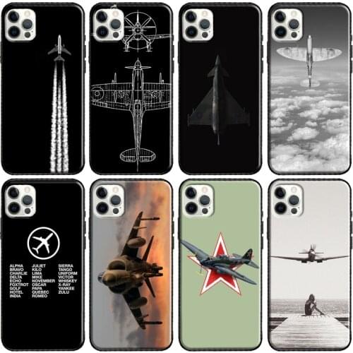 Airplane Aircraft Phone Case For iPhone 12 11 Pro Max 12 mini 6S 7 8 Plus SE 2020 XR X XS Max Back Cover