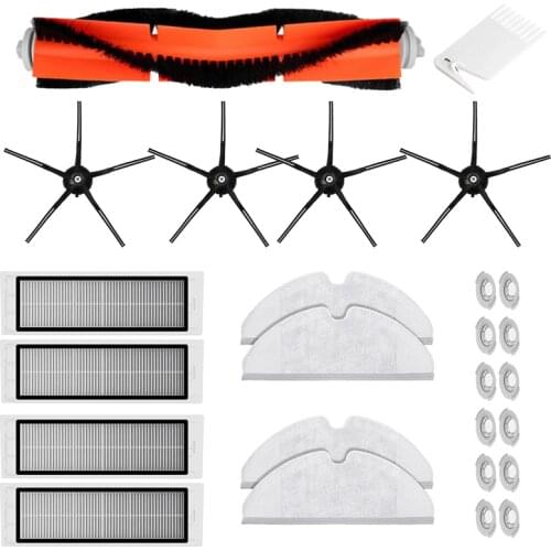 Main brush Black Side Brush HEPA filter for Xiaomi Roborock S6 S5 MAX S60 S65 S5 S50 S55 E25 E35 vacuum parts accessories
