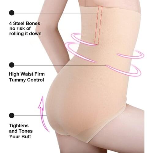 Tummy Control Shapewear Shaper Bodysuit Slimming High Waist Panties Seamless Briefs for Womens