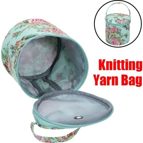 1PC Knitted Wool Yarn Bag DIY Knitting Handicrafts Household Crochet Yarn Sewing Needles Yarn Storage Bucket Small Round Bucket