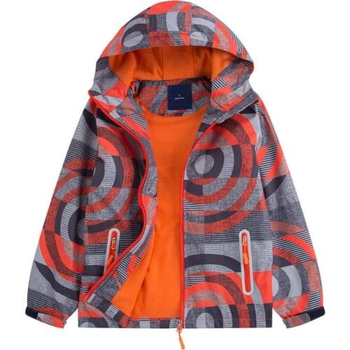 Boys Jackets 2020 Spring Fashion Kids Boys Outerwear Waterproof Windproof Hooded Jackets For Childrens Polar Fleece Coats