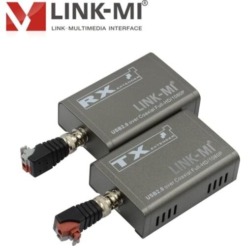 LINK-MI CX50U 50m USB2.0 Extender KVM Extender transmit HD video signals/mouse and keyboards over a coaxial line