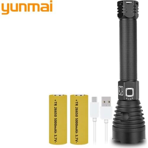 Powerful LED Flashlight Usb Rechargeable 18650 26650 Battery Zoom Flashlight Aluminum Waterproof Lantern Night Camping Adventure