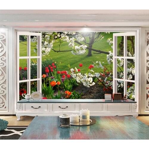 Bacaz Modern Scenery Custom Mural Wallpaper Flower wall Murals Printed Home Decor Photo Wallpaper Papel De Parede 3D flower