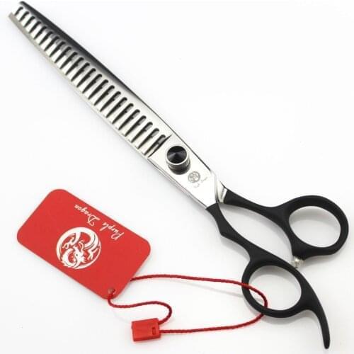 Left-Hander 8 inch TOPPEST Hairdressing Scissors With Bag Japan 440C 62HRC Home &amp Salon Dogs Cats Pet Thinning Shears Hair