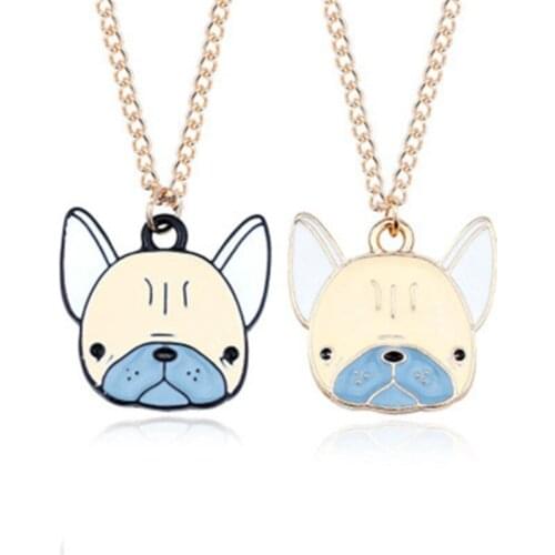 Europe and America hot sale cute puppy necklace bulldog pendant clavicle chain couple necklace female jewelry