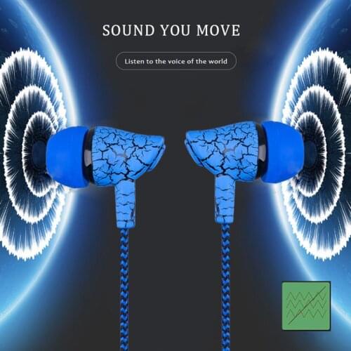 Earphone Wired Earphones Super Bass 3.5mm Crack Earphone Earbud With Microphone Hands Free Earpiece For Samsung