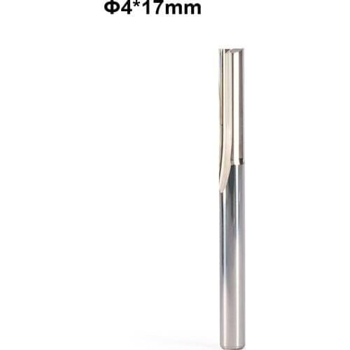 5pcs 4mm x 17mm Two Flutes Straight Carving Tools Double Flutes CNC Router Bits Straight Engraving Cutters