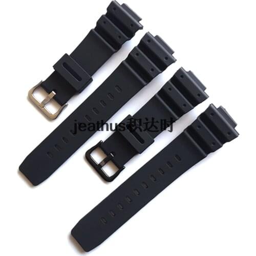 Jeathus watchband for casio G-shock SQUARE GW-M5610 DW-6900 GW-M5600 DW-5600 DW-9052 9050convex 16*26mm pu rubber strap silicone