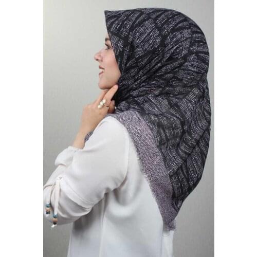 JAWEL PATTERNED LINEN FLAMLI SCARF-DESEN-38-RENK-15