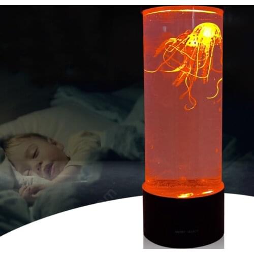 LED colorful large jellyfish light cross-border bedroom atmosphere light USB plug-in night light