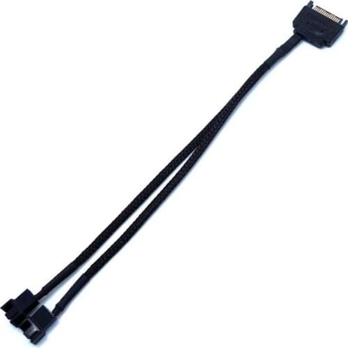 Mainboard CPU 1 To 2 SATA To 3 PIN and 4 Pin Fan Extention Cables 4P Adapter Cable Computer Case Mainboard SATA Power Cables