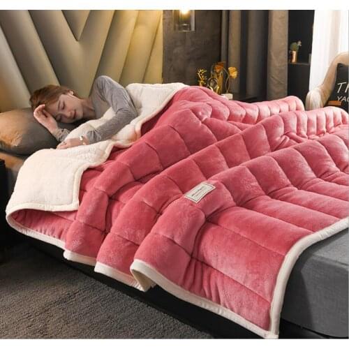 Thicken Home Bed Comforter Blanket Newborn Baby Kids Sleeping Covering Plaid Bedding Sheet