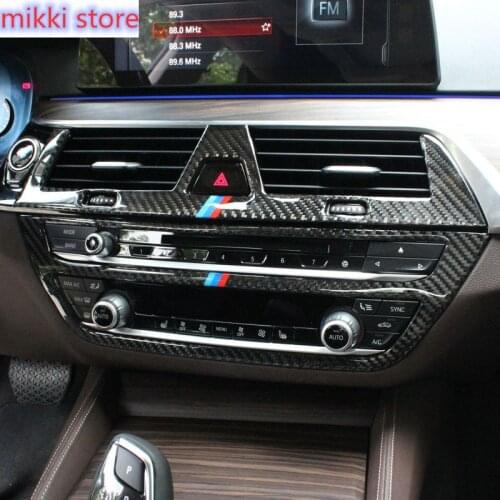 For BMW G30 G32 6GT Carbon fiber Interior Control CD Panel Cover Trim Air conditioning Outlet Frame Decoration Trim Accessories