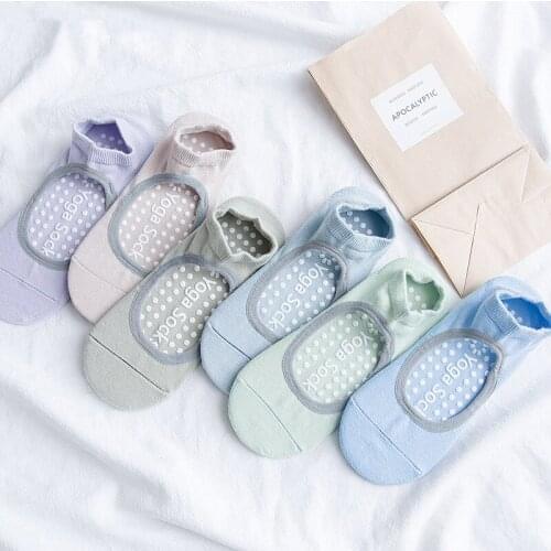 Pure Cotton Dot Silicone Non-slip Women High Quality Pilates Socks BreathableC Ballet Dance Sports Socks for Fitness