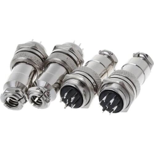1 set GX20 2/3/4/5/6/7/8 Pin Male + Female 20mm Circular Wire Panel Aviation Connector Socket Plug with Cap Lid