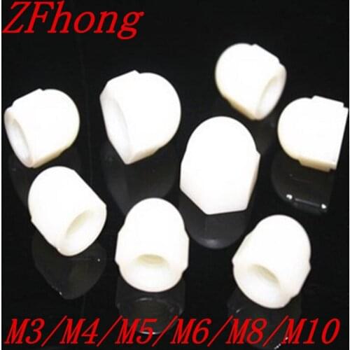 100PCS m3/m4/m5/m6 Withe nylon plastic hex cap nut acorn nuts