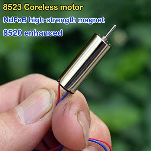 2PCS 8523 NdFeB Strong Magnet Coreless Motor DC 3.7V-7.4V 41600RPM High Speed for Mini RC Quadcopter Spare Parts Spindle Motor