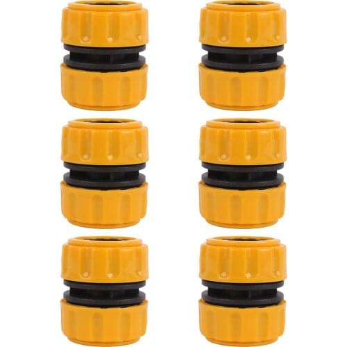 6 Pack Hose Repair Connector, Quick Fix Extend Connector for 1/2" or 3/4" Graden Hose Pipe