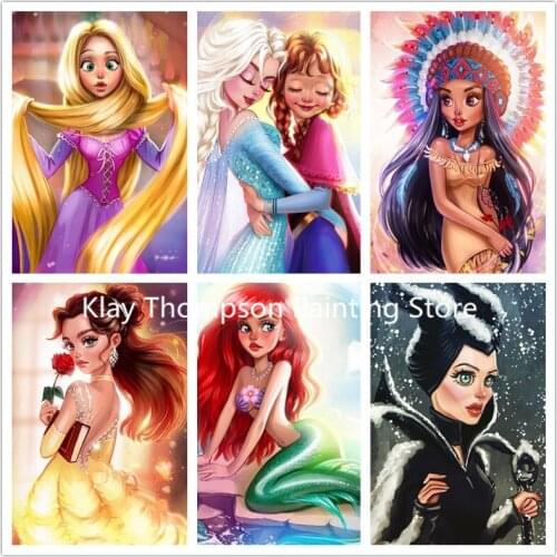 Disney Full RoundSquare Diamond Painting Cartoon Pattern Diamond Mosaic Embroidered With Rhinestones,Wall Art