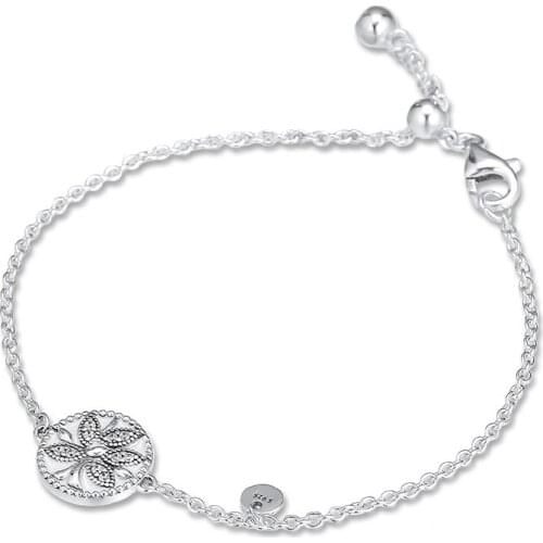 Tree of Life Bracelets 100% 925 Sterling Silver Jewelry with Clear CZ Free Shipping