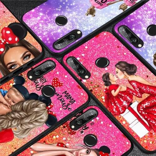 Super Hot Mom Baby Girl For Huawei Y9S Y6S Y8S Y9A Y7A Y8P Y7P Y5P Y6P Y7 Y6 Y5 Pro Prime 2020 2019 2018 Soft Phone Case