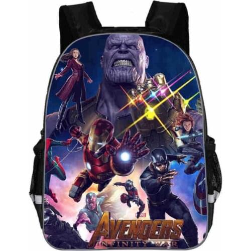 16 Inch Kids Avengers Infinity War Backpack 3D Printing Cartoon Children School Bags Boys Teenage Mochila