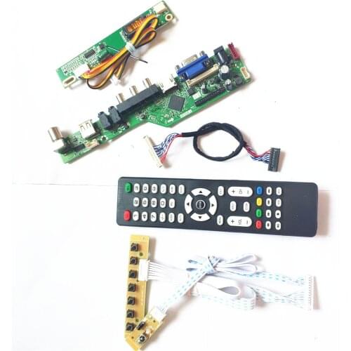 For LP154W01-TLF1/TLF2 T.V56 drive board HDMI-Compatible VGA USB AV RF keyboard+Remote+Inverter LCD monitor LVDS 1CCFL 30Pin