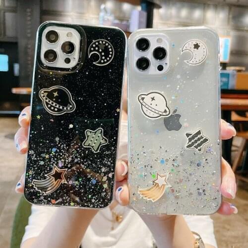 Glitter Case For Vivo Y52 Y72 S7t S9 V21 E X60 Y12 Y20 A Y30 Y31 Y51 Y50 Y73S Y70 T S Y3s V20 G Pro Diamond Universe Epoxy Cover