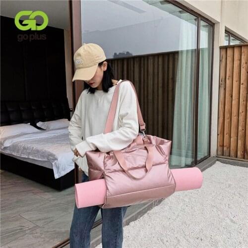 GOPLUS Womens Gym Sports Bag Hangbag Waterproof Yoga Mat Travel Duffle Bags Female Sport Fitness Shoulder Bag Swimming