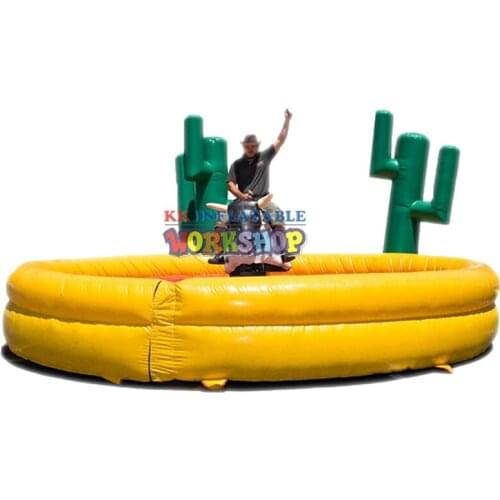 Simulation Inflatable Mechanical Rodeo Ride Machine Crazy Inflatable Bull Rides For Park Amusement