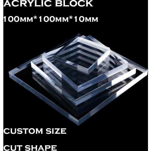 Stamping Tools for DIY Crafts Acrylic Board Custom Transparent Display Base Square Acrylic Block Stamp Block thickness 10mm