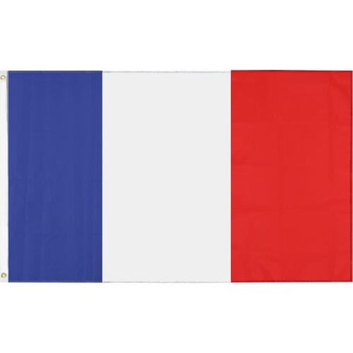 JiaHao Wholesale 100% Polyester Double Stitched Stock 3x5ft France Flag