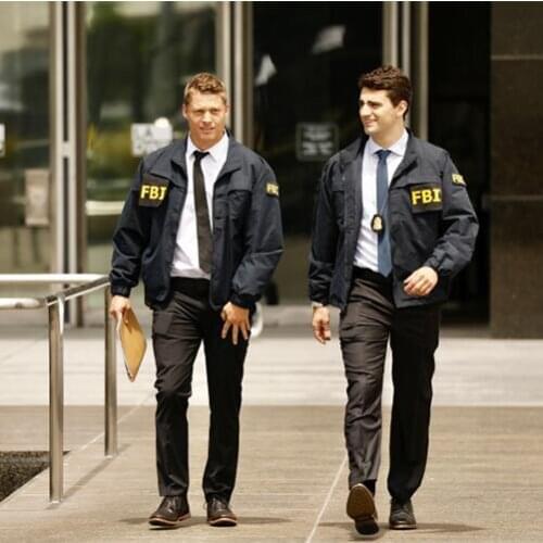 American FBI clothes federal agent skateboard law enforcement coach jacket men coat Spring autumn USA identification Windbreaker